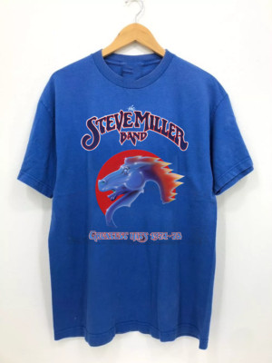 Greatest Hits Steve Miller Band Royal Blue T Shirt Full Size S-5XL