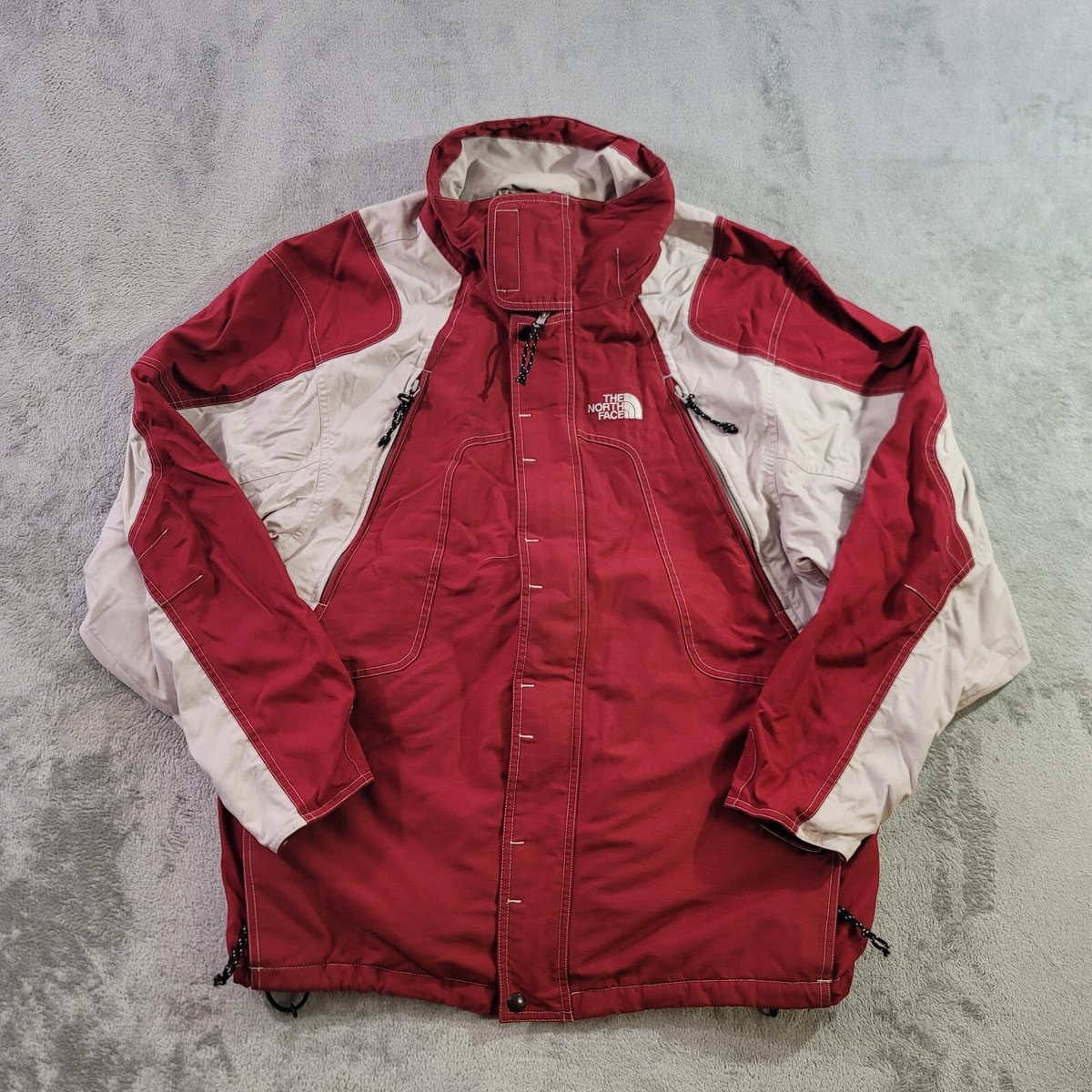 The North Face Jacket Mens Size L Red Full Zip Vented Vintage