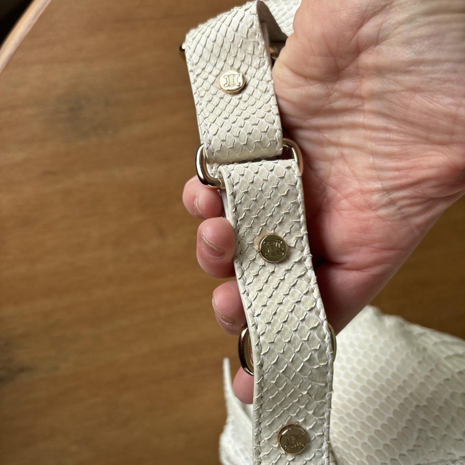 Celine Off White Python Flap Crossbody Bag Rare - image 17