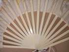 Antique Victorian 1890s China Leaves Hand Painted Silk & Lace Fan #10 — photo 5
