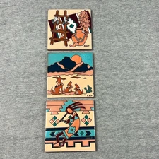 Earthtones Vintage 1990 Art Tiles Southwestern Tucson by Artist Krit