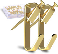 100 lb Picture Hangers, Picture Hooks for Hanging Pictures, 20Pcs Frame Hooks...