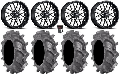ITP Hurricane 18'' Wheels Machined 33'' BKT AT 171 Tires Kawasaki Teryx Mule