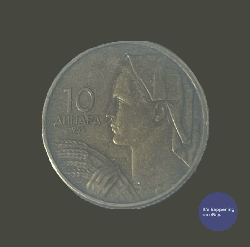 1955 Yugoslavia 10 Dinara Aluminum-bronze Coin