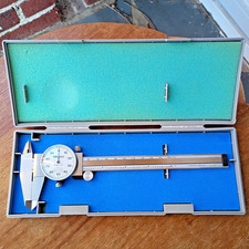 Mitutoyo 505-637-50 6" Dial Caliper w/ Case- Made in Japan-  Excellent condition