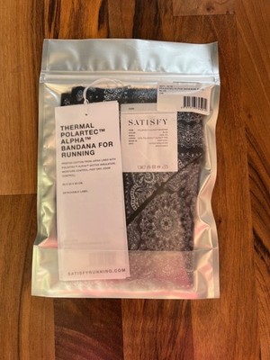 SATISFY RUNNING Polartec Alpha Bandana Blue RARE 2019 original NWT