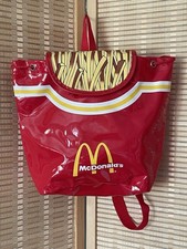 Vintage McDonald's Glossy Finish Vinyl French Fry Fast Food Backpack READ
