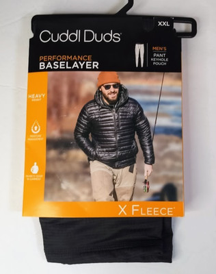 Cuddl Duds Men's X Fleece Performance Baselayer Pants Heavy Dark Grey XXL NIP