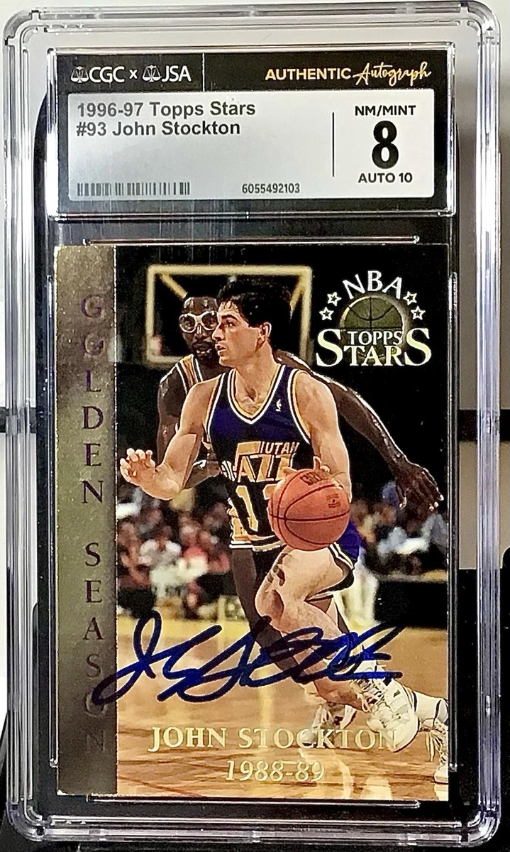 Topps John Stockton Basketball Autographed Sports Trading Cards
