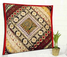 30" MULTICOLORED DÉCOR VINTAGE FLOOR THROW CUSHION PILLOW COVER GIFT FOR HER