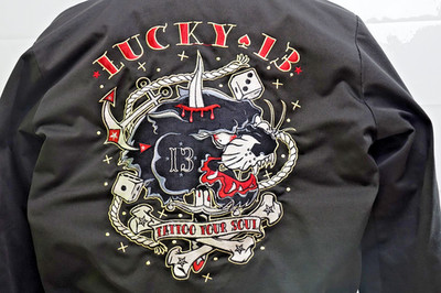 Lucky 13 Jacket - Old School Panther tattoo ''Tattoo Your Soul'' - Ed Hardy