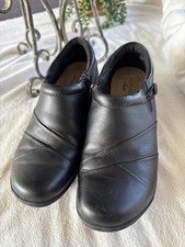 Clarks Collection Women's Black Slip-On Comfort Shoes