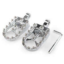 Wide Foot Peg MX Style for Harley Dyna Sportster Iron 883 Fatboy Bobber Chrome