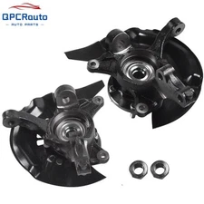 Pair Front Steering Knuckles+Wheel Hub Bearings For Toyota Camry 698398 2004-06