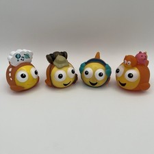 Goldfish Swim School Rubber Bath Pool Toys Smile Makers Lot of 4