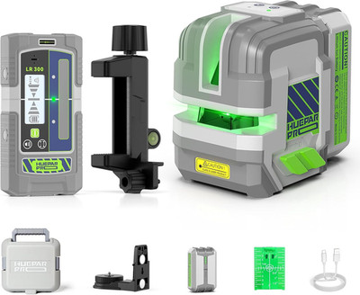 Rechargeable Green Laser Level with 18-Hour Runtime & Outdoor Pulse Feature