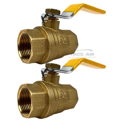 2 PC 3/4'' NPT Brass Ball Valve Full Port Shut-Off Valve CSA Approved 600psi WOG