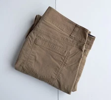 Kuhl Slax Pants Mens 35x32 Brown Cotton Mid-Rise Straight Leg Flat Front Hiking