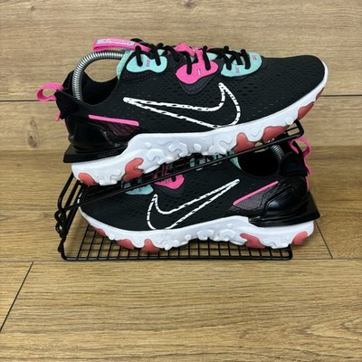 Nike React Schuhe Damen Größe UK 6,5 schwarz pink Laufen Fitness Sport Turnschuhe