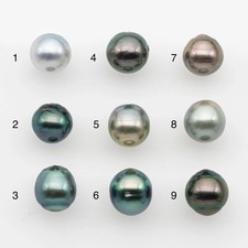 9-10mm Tahitian Pearl, Loose Undrilled with High Luster and for Jewelry Making,