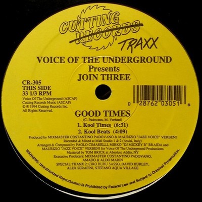 Voice Of The Underground Presents Join Three - Good Times - USA 12'' Vinyl - 1...