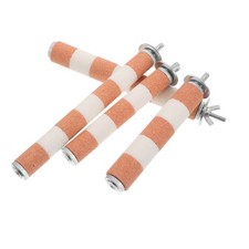 4PCS Parrot Perch Stand Toy Bird Cage Perch Toy Parrot Paw Grinding Stick