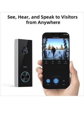 AOSU Video Doorbell Pro V8P1AX11 + WiFi Homebase Black/Space Gray