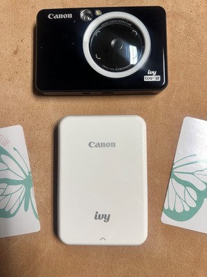 Canon Ivy Cliq instant cam w/ Ivy mini printer for smartphones, film  included
