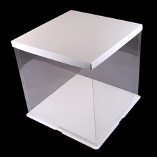 Tortenbox 38cm x 38cm x 38cm transparent eckig