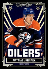 2025-26 UD OPC Black #/100 327 Mattias Janmark, Edmonton Oilers