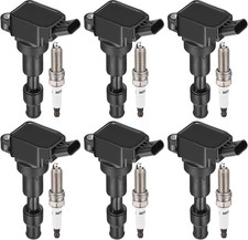 6 Ignition Coil Pack UF863 and 6 Iridium Spark Plug 93175 Compatible with Kia Se
