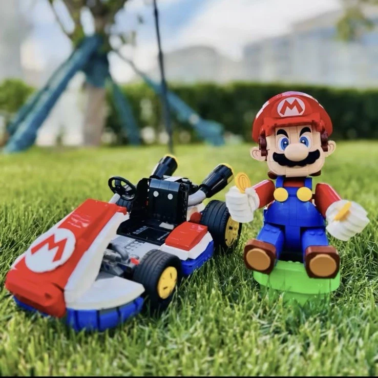 Mario Standard Kart Model Building Blocks Classic Game Car Assembly . - Image 4 of 4