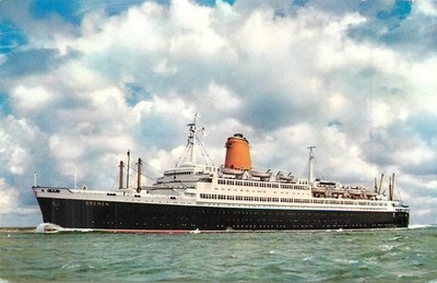 TS BREMEN Norddeutscher Lloyd Ocean Liner Ship Postcard Germany