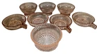 Anchor Hocking Queen Mary Pink Depression Glass Sherbet Dessert Bowls Ribbed VTG