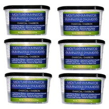 6XMoisture Eliminator with Charcoal (6 PACK) Camper, Closet, Gun Safe, Basement