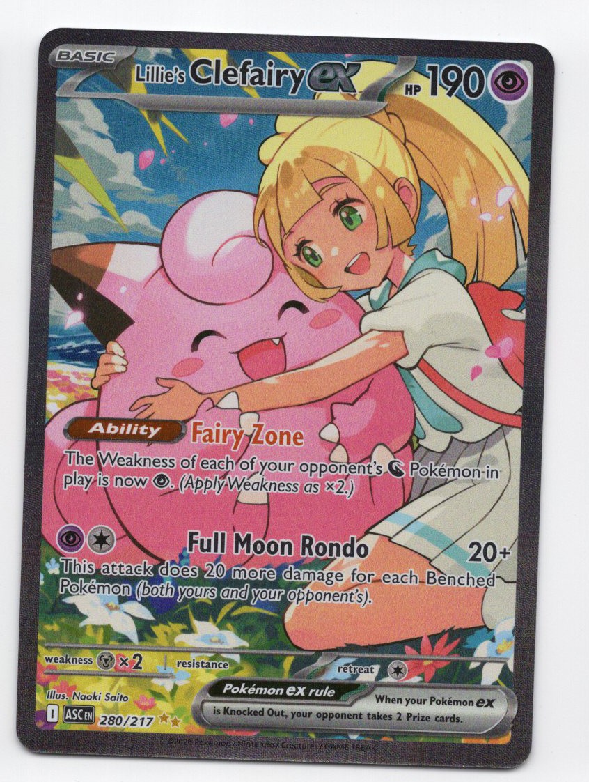 Pokemon: Ascended Heroes *Foil* Lillie's Clefairy ex (280/217) SIR