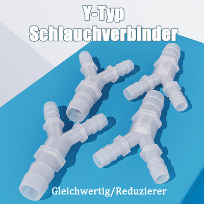 Y-Typ Schlauchverbinder Kunststoff Barb Verbindungsrohr Gleichwertig/Reduzierer
