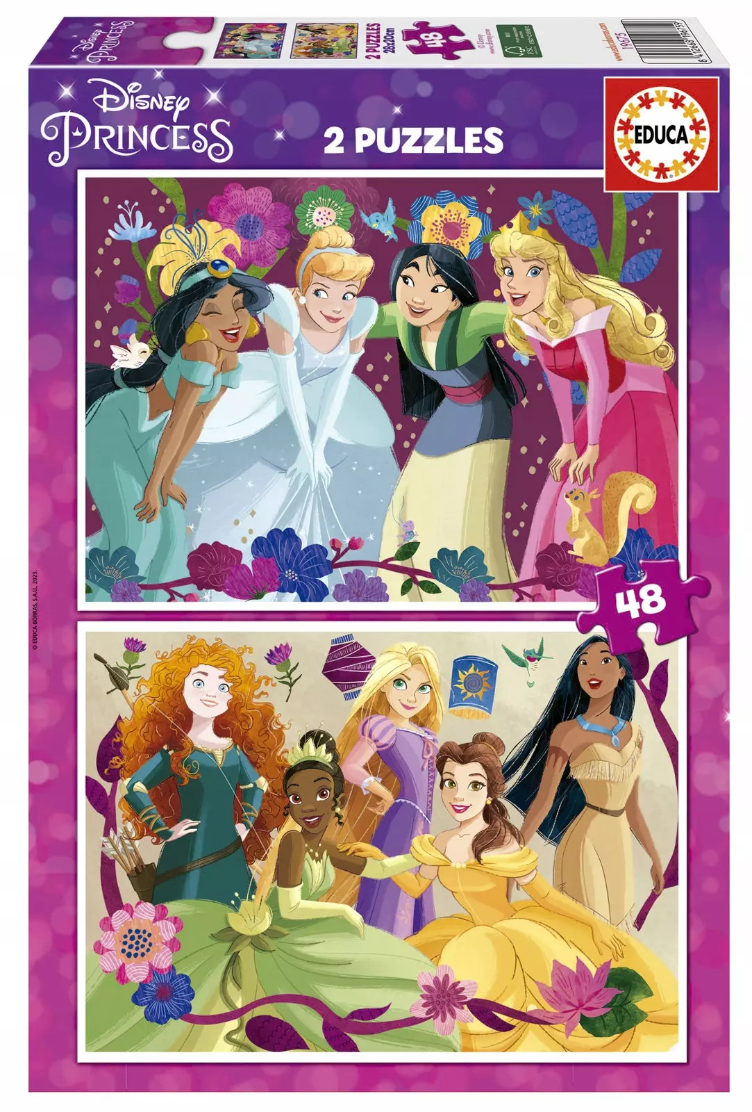 8412668196759 Puzzle Educa 96 elementów Educa Puzzle 2 x 48 el. Ksiniczki z ba