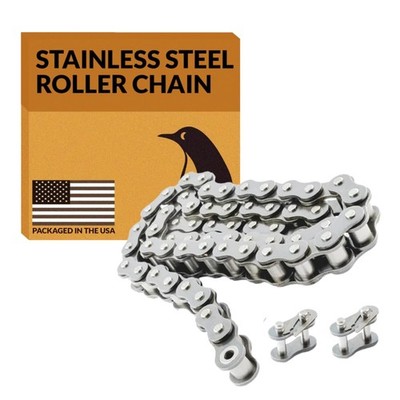 Stainless Steel Chain for Home Machinery - 10ft + 2 Links