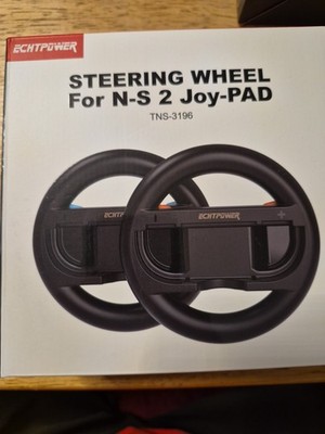 ECHTPOWER Steering Wheel Black for Nintendo Switch Joy-Con TNS-3196 360°