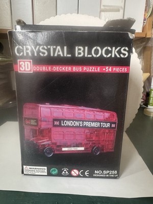Crystal Blocks 3D Double Decker Bus puzzle