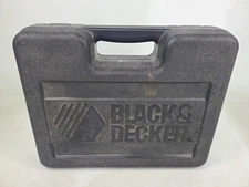 BLACK DECKER DRILL BLACK PLASTIC TOOL CARRYING CASE ONLY (13"x10.5"x4")