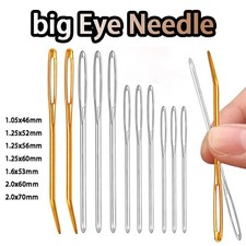 Large Thick Long Big Eye Needle Blunt Head Embroidery Hand Sewing Knit 10 Pieces