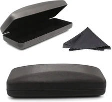 Hard Shell Eyeglass Case- Glass Case with Cleaning Cloth, Glasses Case Hard Shel
