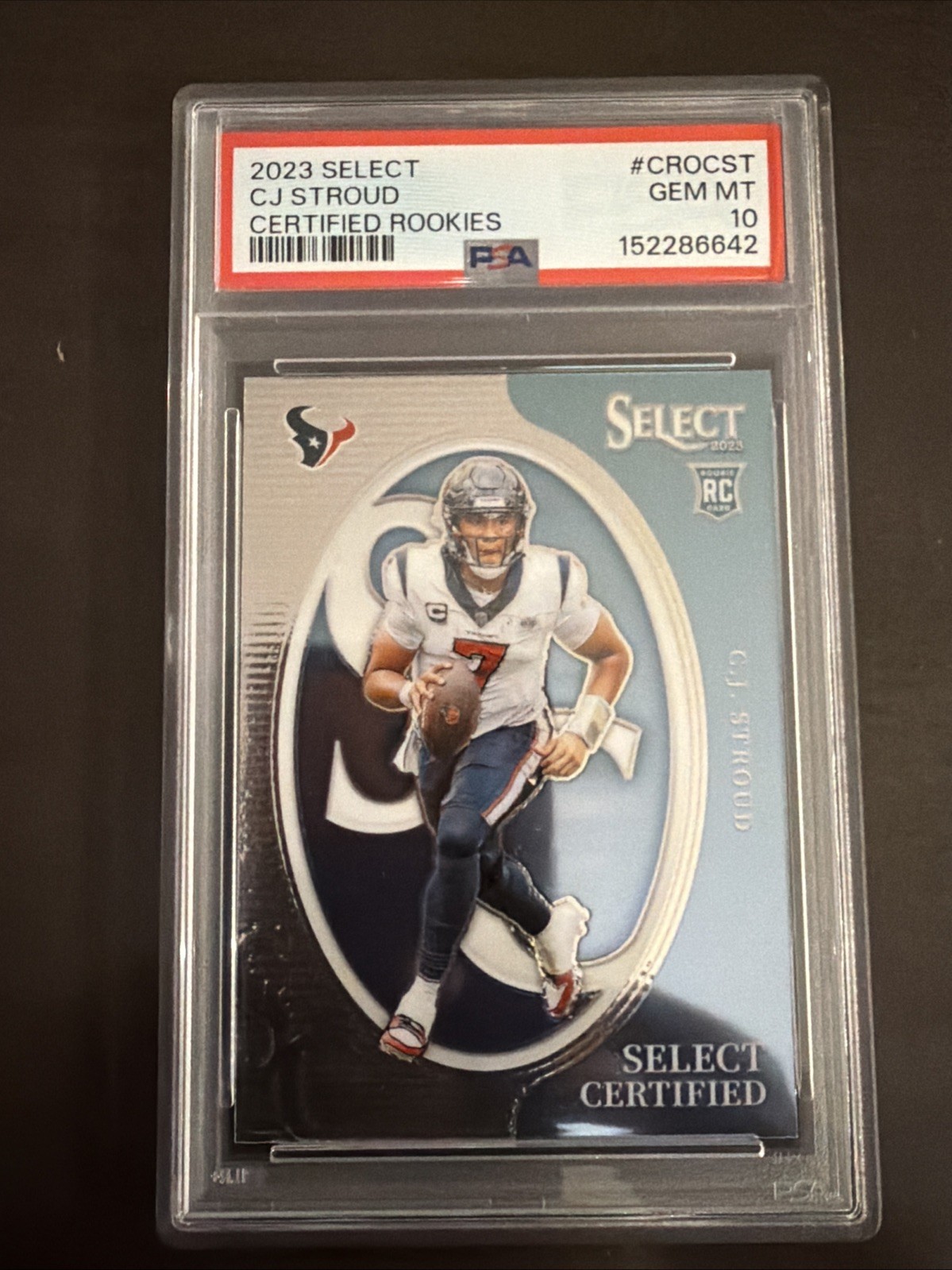 2023 PANINI SELECT SELECT CERTIFIED ROOKIES CJ STROUD CROCST PSA 10