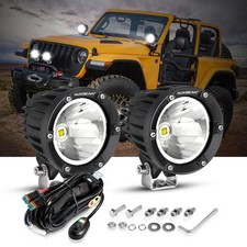 Auxbeam 4 100w Round Led Work Lights Driving Lamps Spot Pods Off Road Truck Atv Auxbeam 4 100w Round Led Work Lights Driving Lamps Spot Pods Off Road Truck Atv