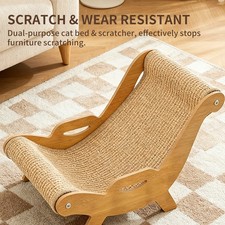 C-Shape Sisal Cat Chair Scratching Board Rest Bed Paw Grinding Pet Cat Furniture