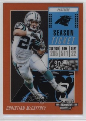 2018 Panini Contenders Optic Orange Prizm 42/49 Christian McCaffrey #76 0o4t