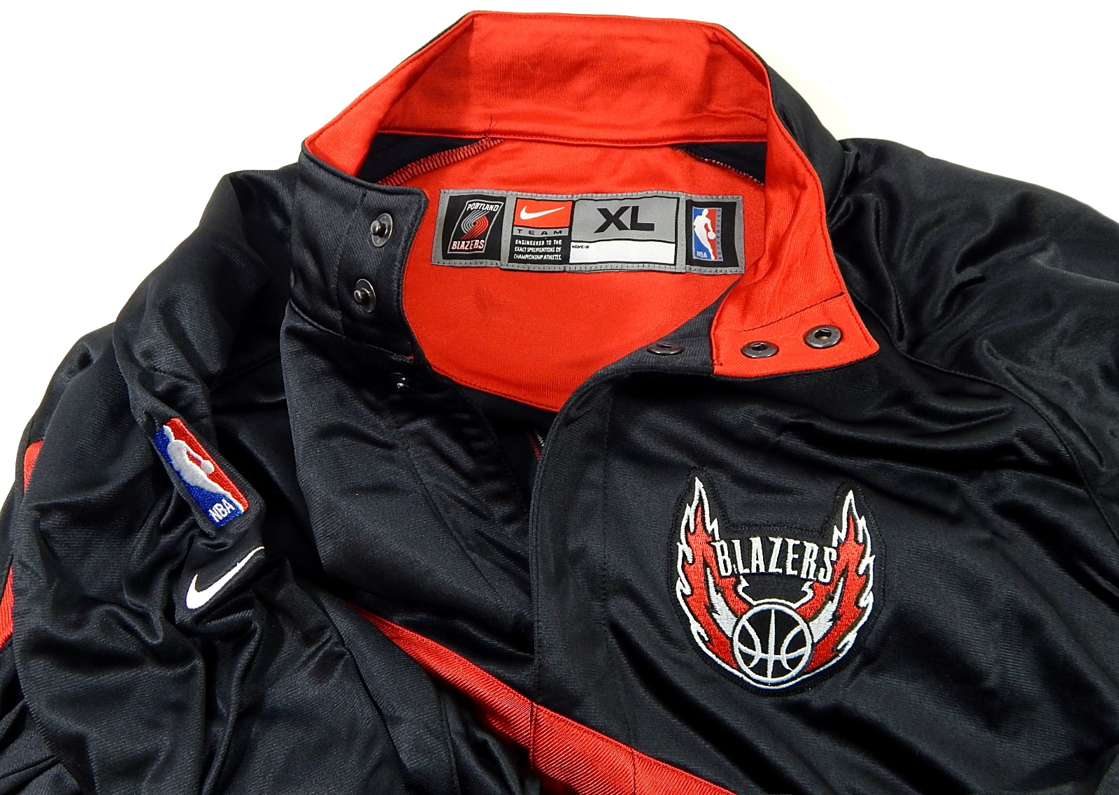 SACAI X NIKE Giacca riscaldante Portland Trail Blazers Fire Logo Nike Team Issued Nero XL