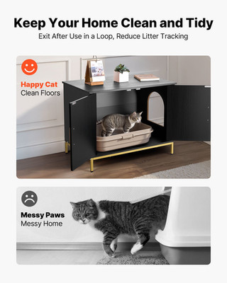 Cat Litter Box Enclosure Furniture, for Bedroom Living Room